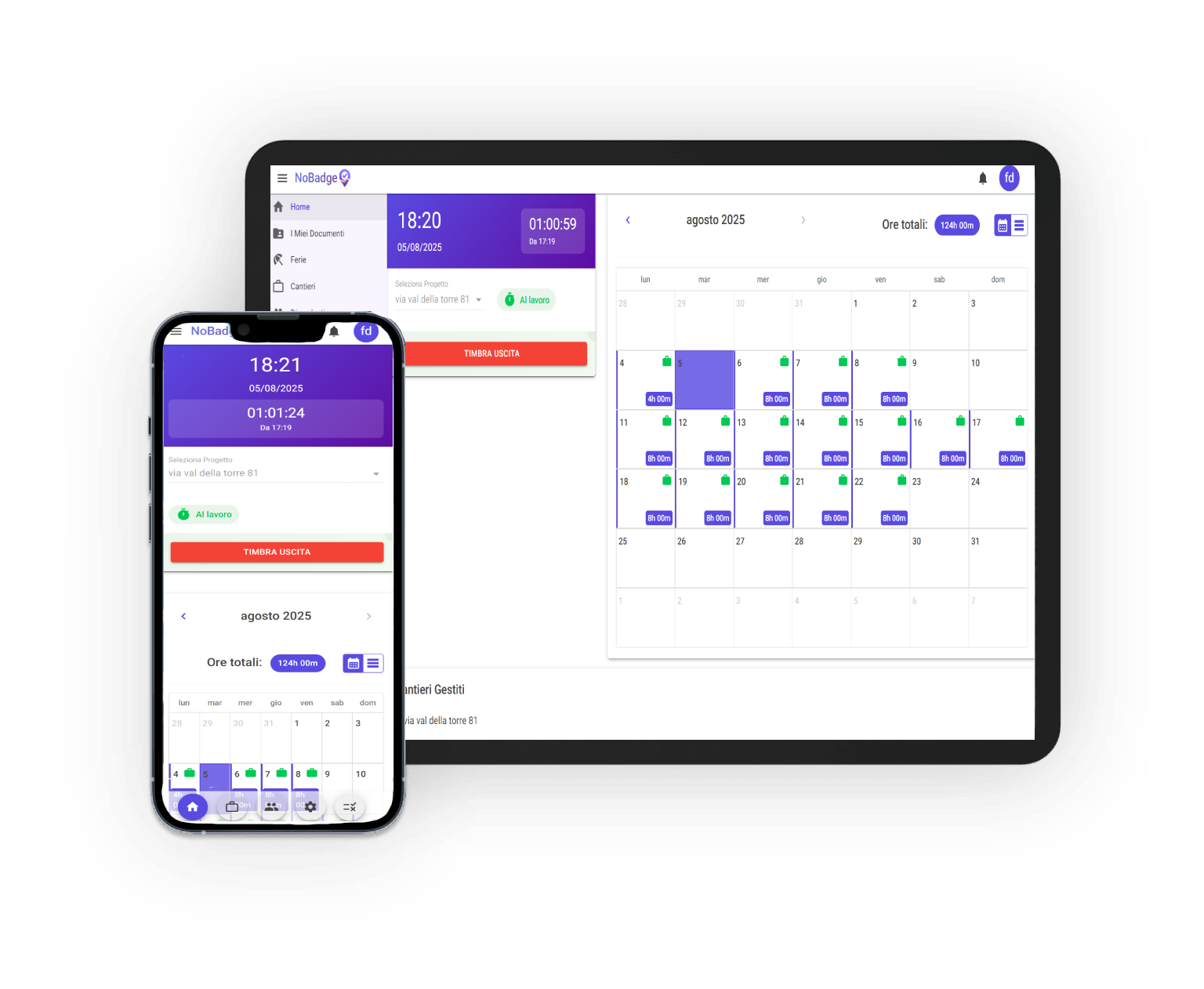 NoBadge App Mockup